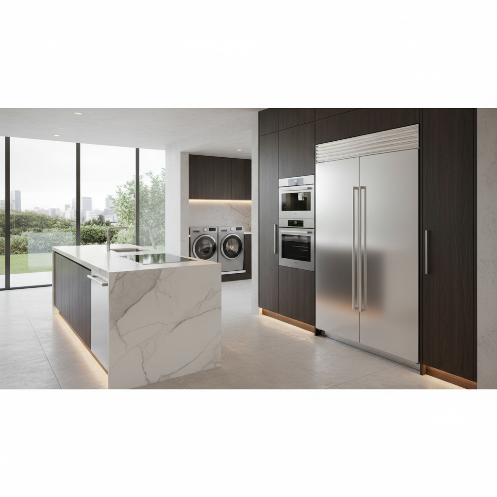 Premium household appliances in a luxury home environment